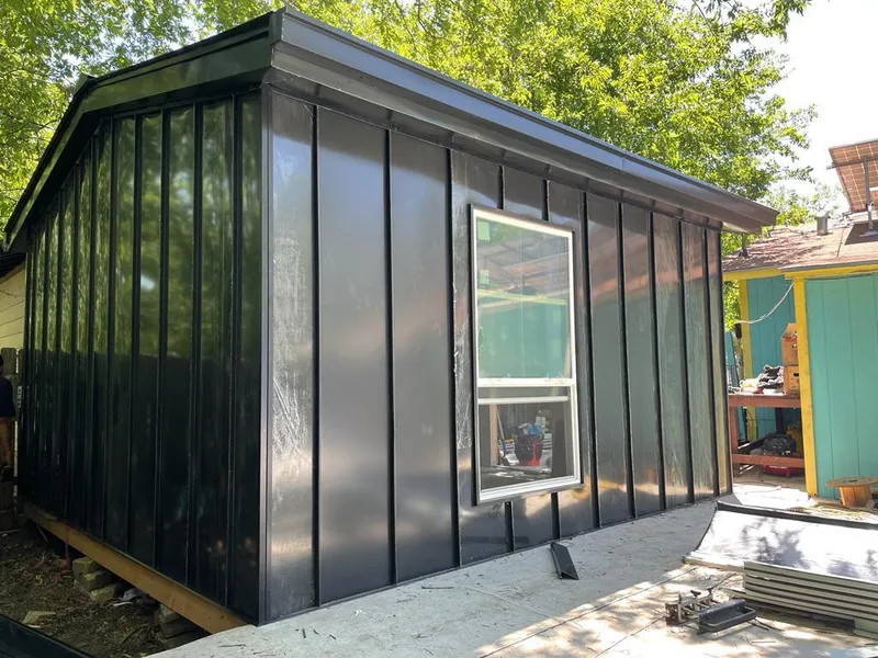 Black standing seam metal wall panels for Metal Roof Installation in Shaler